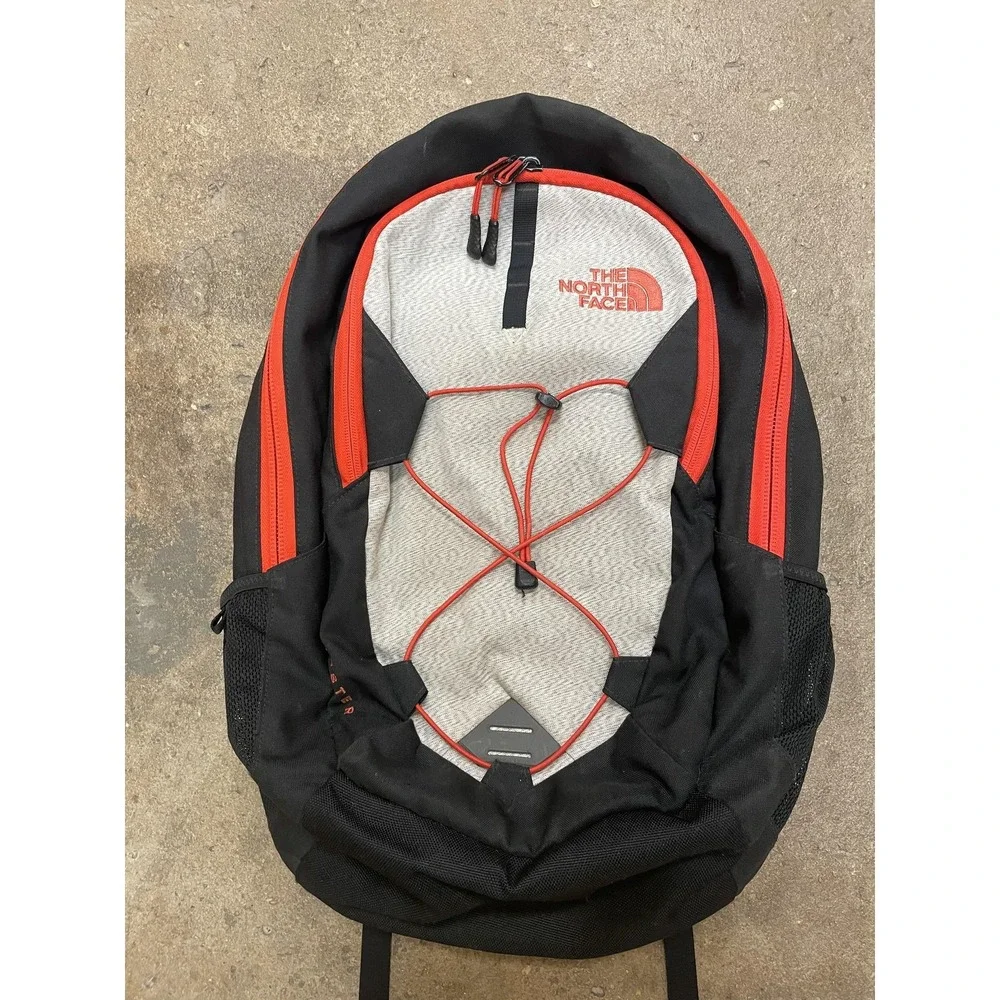 The North Face Jester‎ Black Red 18in Backpack Laptop Travel Daypack Bag Men